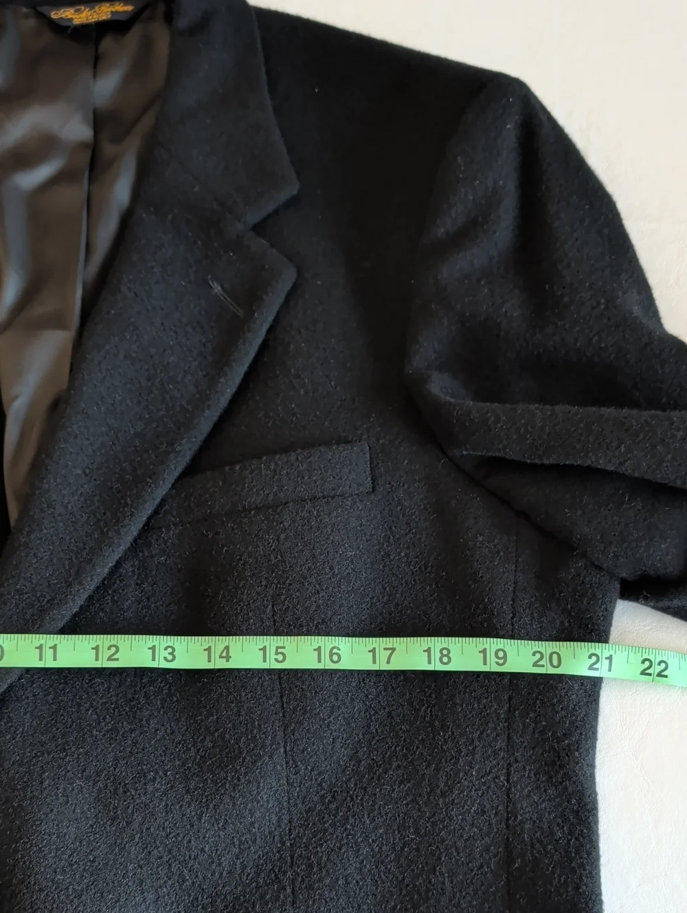 Brooks Brothers 100% Cashmere Black Suit Coat Blazer Men's Size L / XL